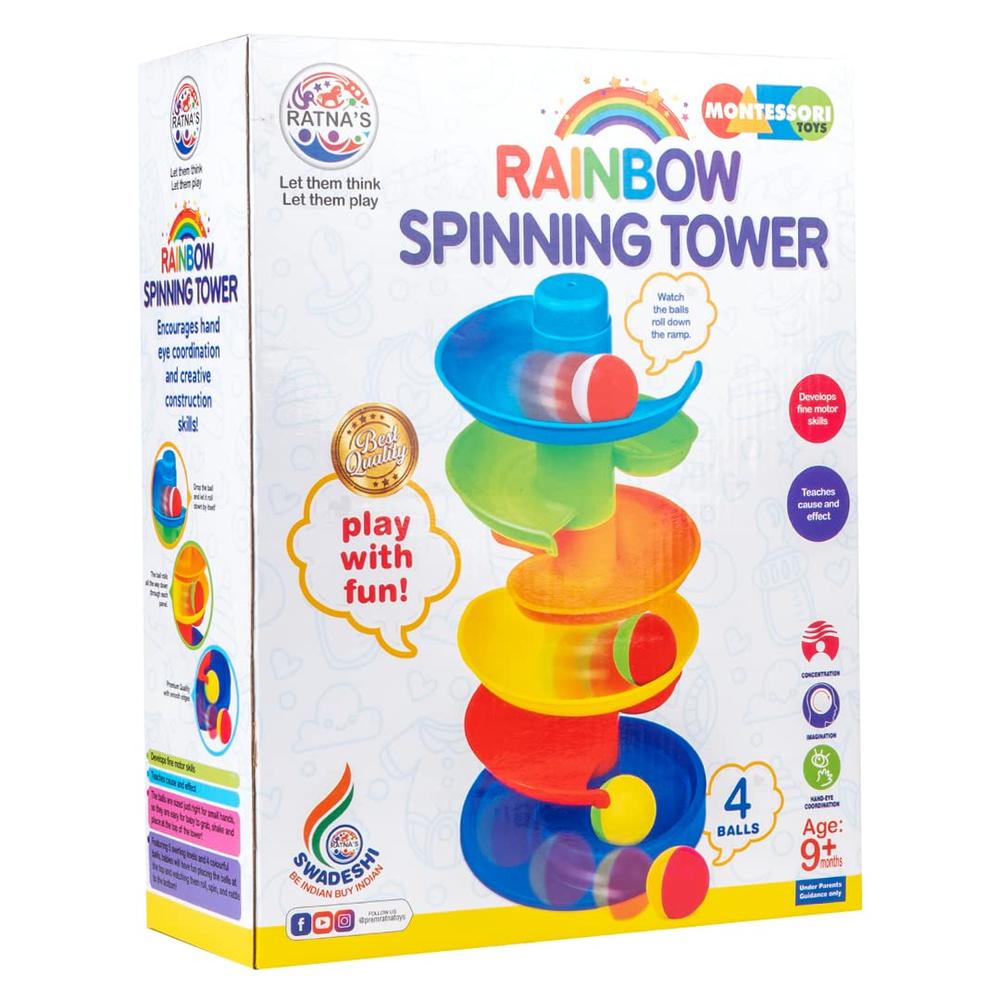 Ratna's Rainbow Spinning Tower Ball | Educational Toy