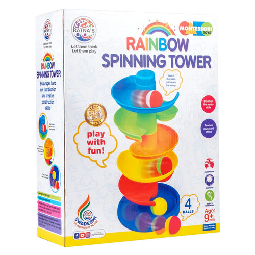Ratna's Rainbow Spinning Tower Ball | Educational Toy