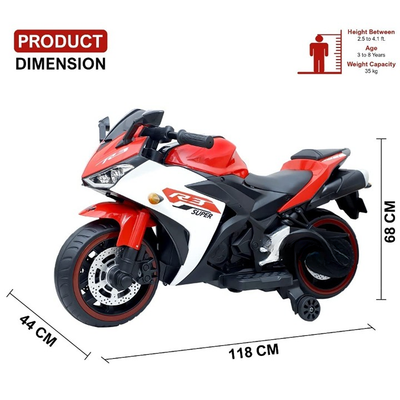 Red Ride-On | Rechargeable Battery Operated | R3 Bike (COD Not Available)