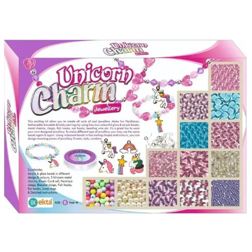 Ekta Unicorn Charm Jewellery Design DIY Kit - Trendy Metal Charms Jewellery