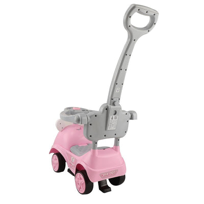 Non Battery Operated Roger Star Push Ride-On | Musical Baby Car with Protective Arm Rest and Parent Handle Wagons | Pink | COD Not Available