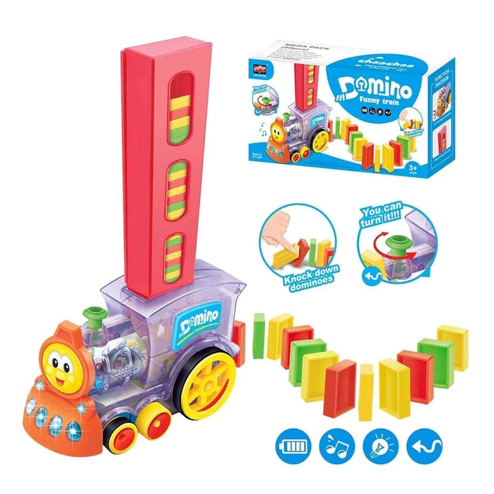 Building and Stacking Domino Train Blocks Set Toy (60pcs)