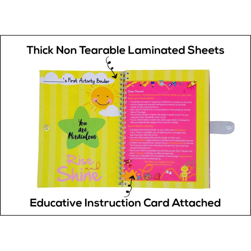 10 in 1 Activity Binder with 90 + Velcro Stickers