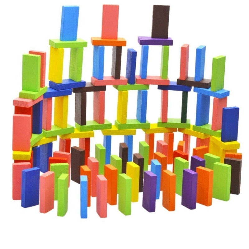 Wooden Domino Toy - 100 Pieces