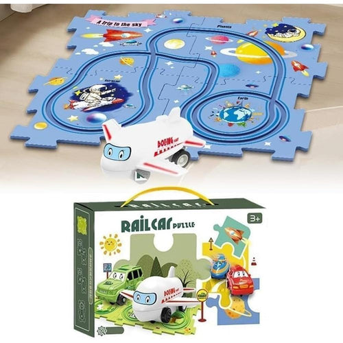 Kidology Track Master DIY Race Car Puzzle Set - 13 Pieces | Assorted Designs