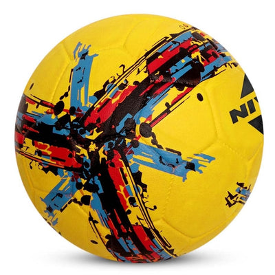 Nivia Football Size 5 (Yellow)- Storm Moulded (11-13 Years)