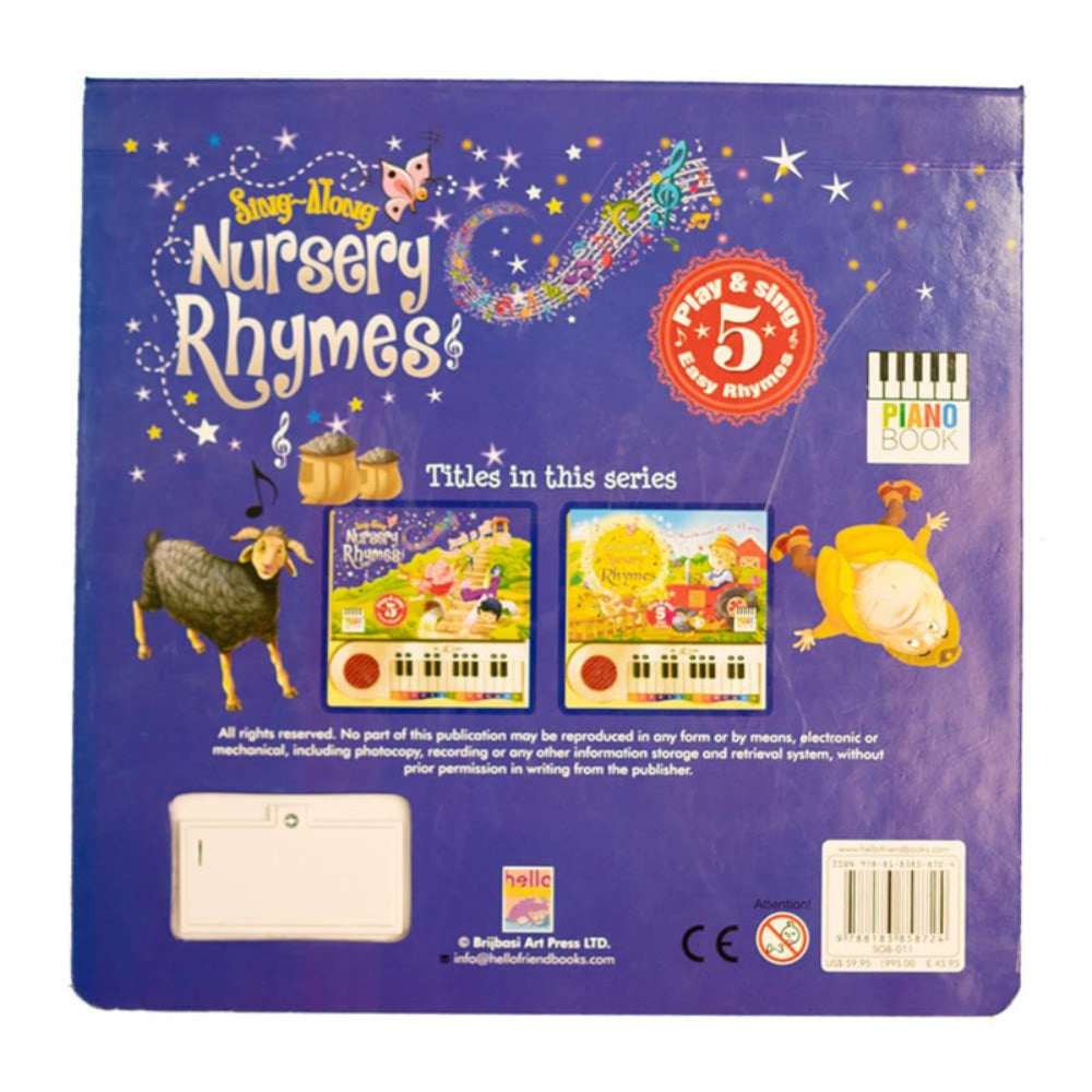 Hello Friend Nursery Rhymes Piano Book | 5 Easy Play & Sing-Along Tunes (2-4 Years)