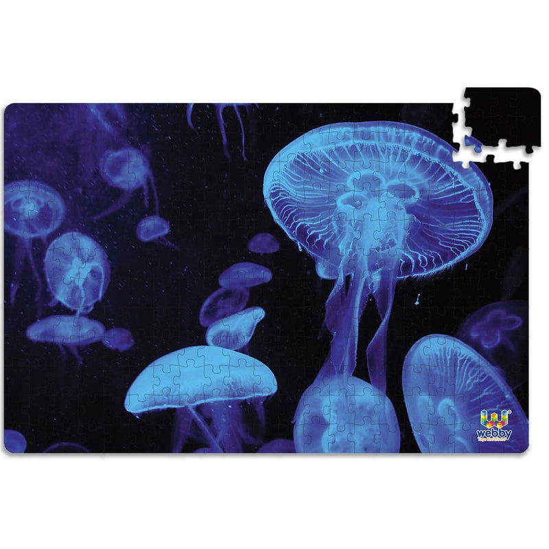 Illuminated Jellyfishes Jigsaw Puzzle, 252 pieces