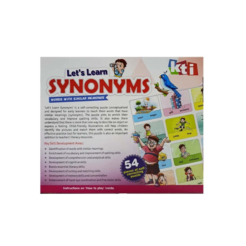 Learn About Synonyms | Educational and Clever Board Game (54 Puzzles Pieces)