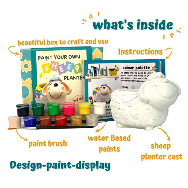 Paint Your Own Sheep Planter (DIY Art and Eco-Friendly Ceramic Craft Activity)