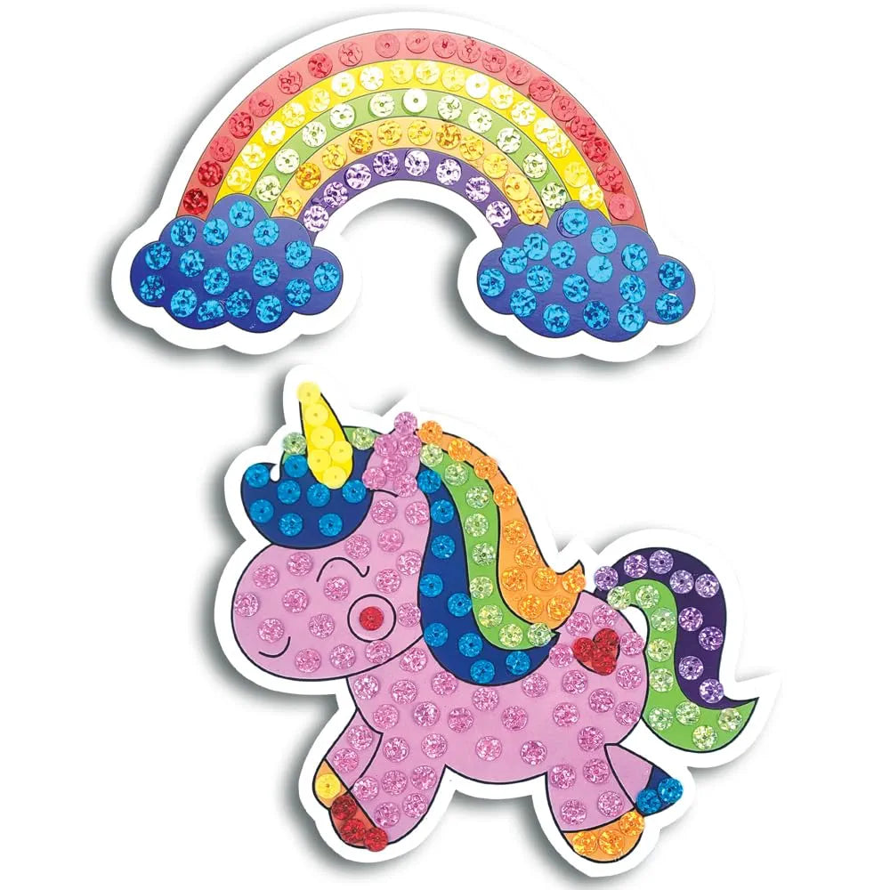 Toykraft Unicorn Twinkle | Sparkly Sequin Art DIY Kit | Creative Activity & Theme Party Return Gift