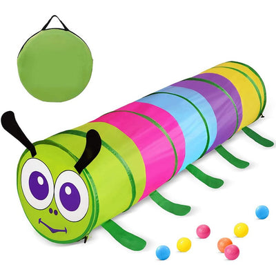 Caterpillar Kids Crawling Tunnel Tent - 6 Feet Long