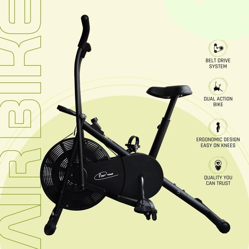 FC 110 Air Bike Exercise Cycle with Moving or Stationary Handle | Adjustable Resistance with Cushioned Seat | Fitness Cycle for Home Gym  | COD Not Available