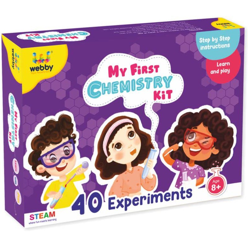 DIY Chemistry Kit with 40 Experiment, STEAM Learner, Educational & Learning Activity Toy Kit for Kids - Age 8+