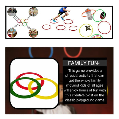 Fitfix Juggling Small Size Rings (Set of 3, Diameter 24 cms) | Magician Colorful Rings