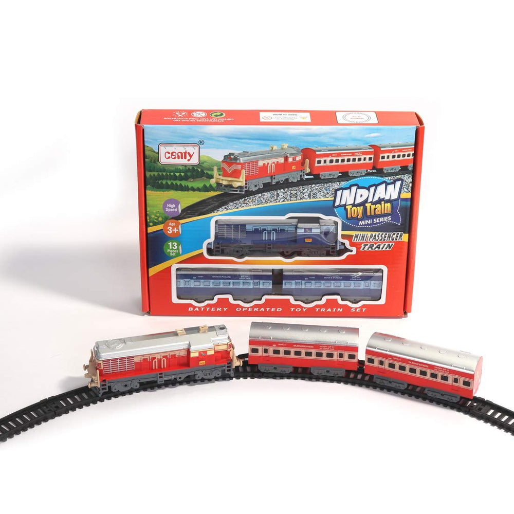 Mini Passenger Indian Toy Train Set - Assorted Colours