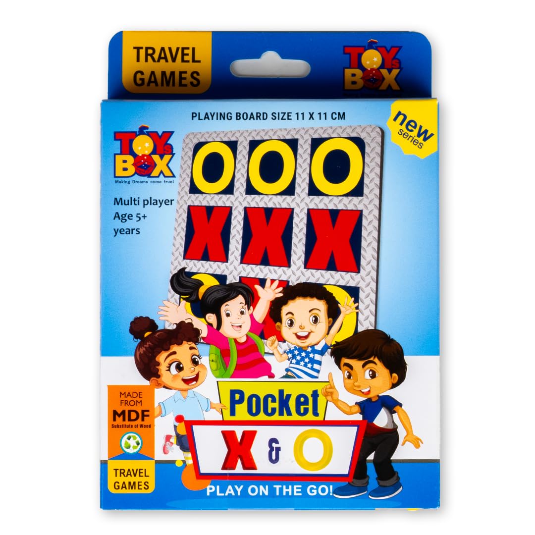Ratna's Pocket X & O Travel Board Game- Tic Tac Toe | Portable Family Game