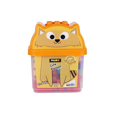 Building Blocks Bucket Pack - Cute Racoon (40 Pieces)