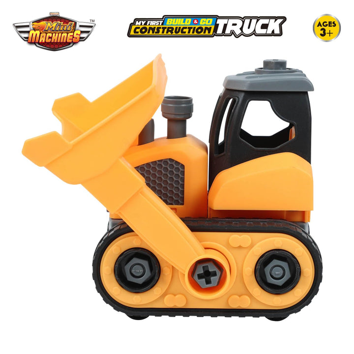 Scoodle Mini Machines My First Build & Go - Construction Truck Toy | Pull Back Vehicle for Kids