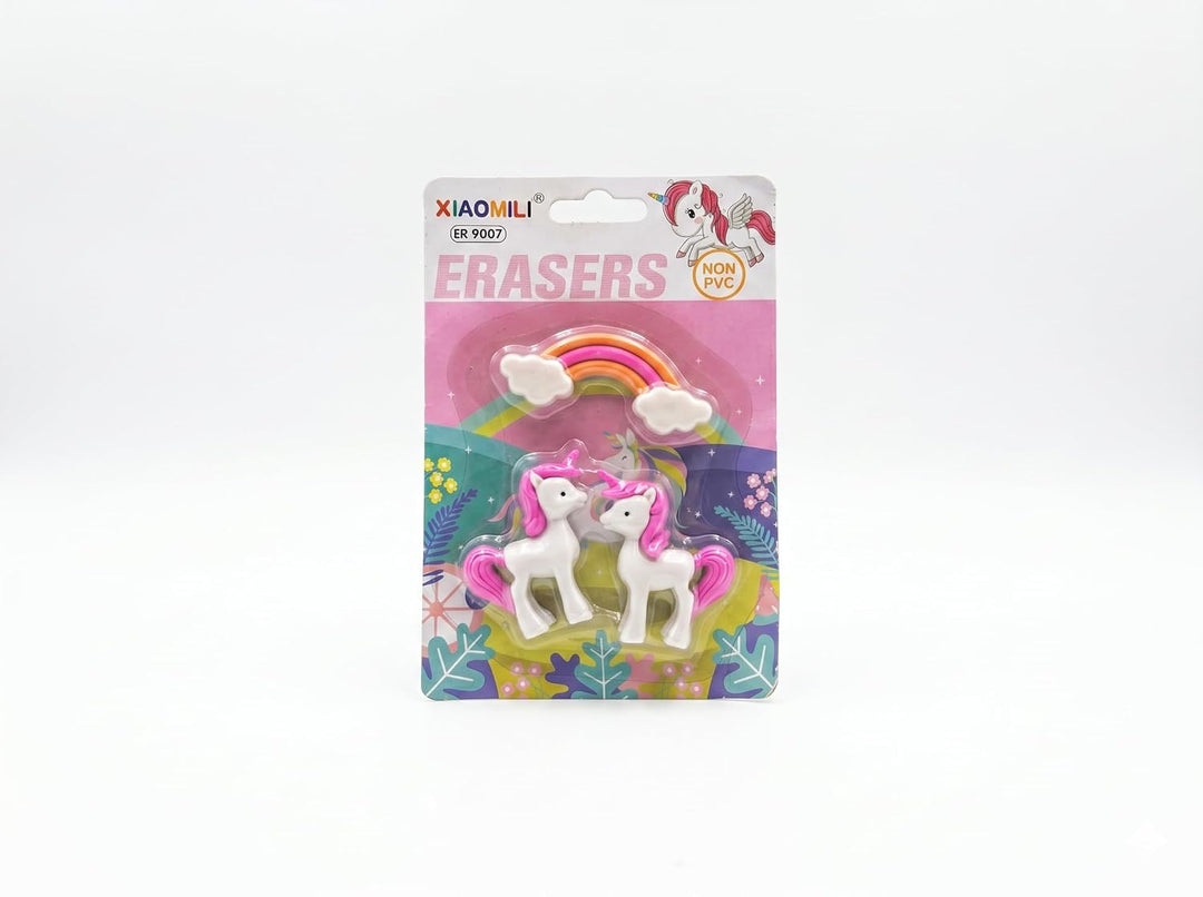 Pack of 3 (3 Piece Unicorn Eraser Set) - Pink