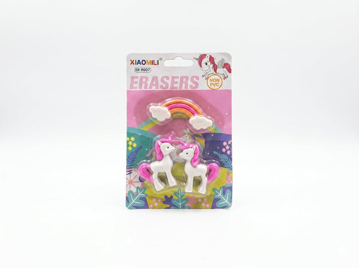 Pack of 3 (3 Piece Unicorn Eraser Set) - Pink