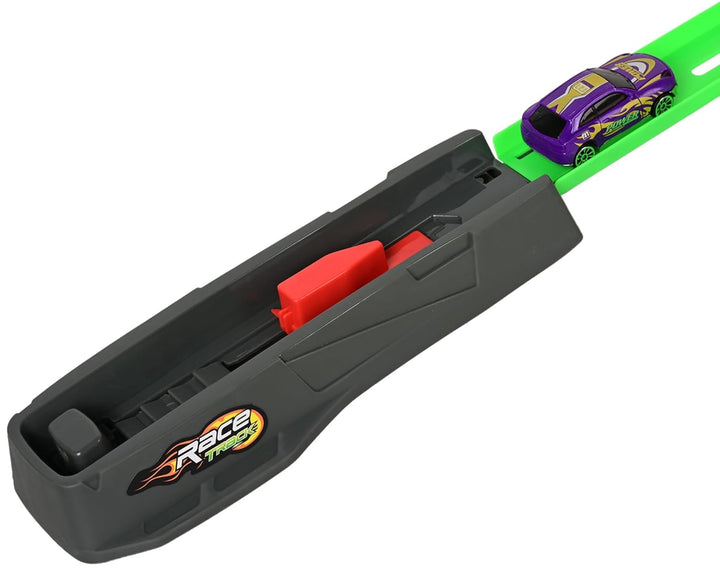 ToyBoi Max Racing Track for Kids – 360° Double Loop Stunt Track
