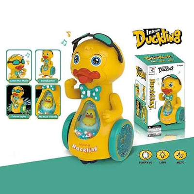 Musical Duckling Toys for Kids with Flashing Lights Walking Flapping Real Dancing Action Fun Play Intersitting Baby Duck