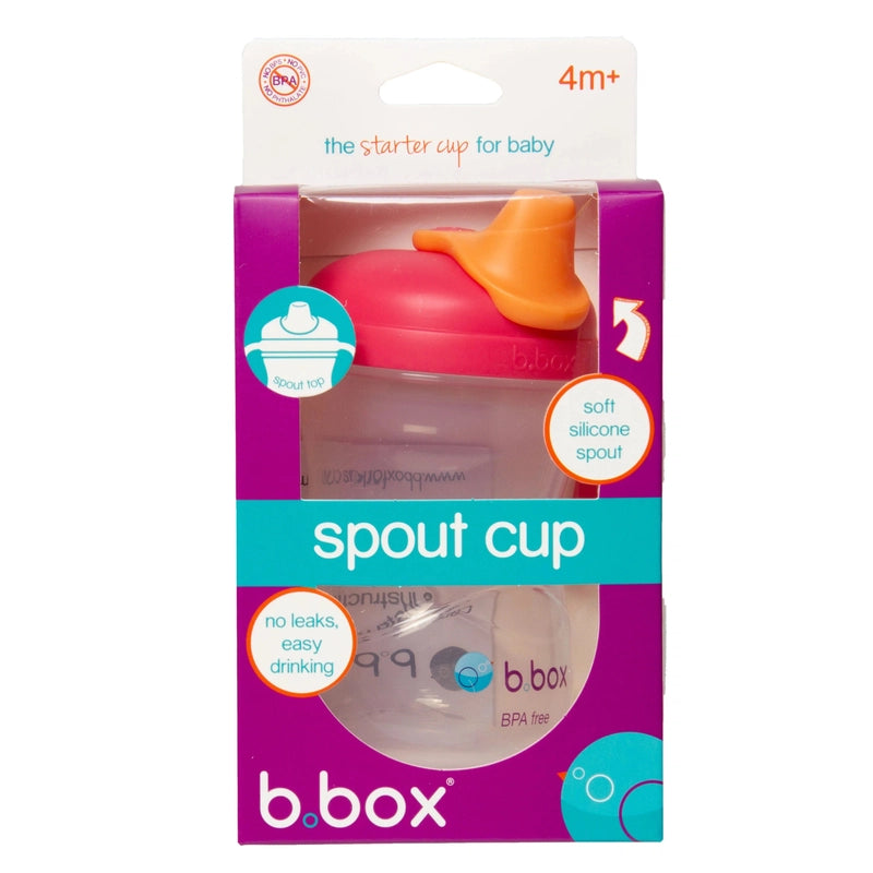 Soft Spout Cup 240ml Raspberry Pink Orange