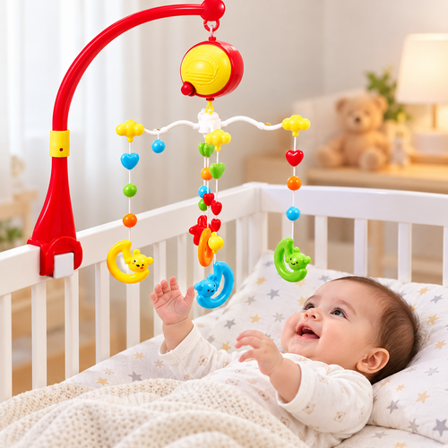 Music Bed-Bell Series Baby Crib | Musical Hanging Bed Bell Toy for Infants