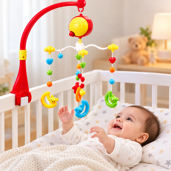 Music Bed-Bell Series Baby Crib | Musical Hanging Bed Bell Toy for Infants