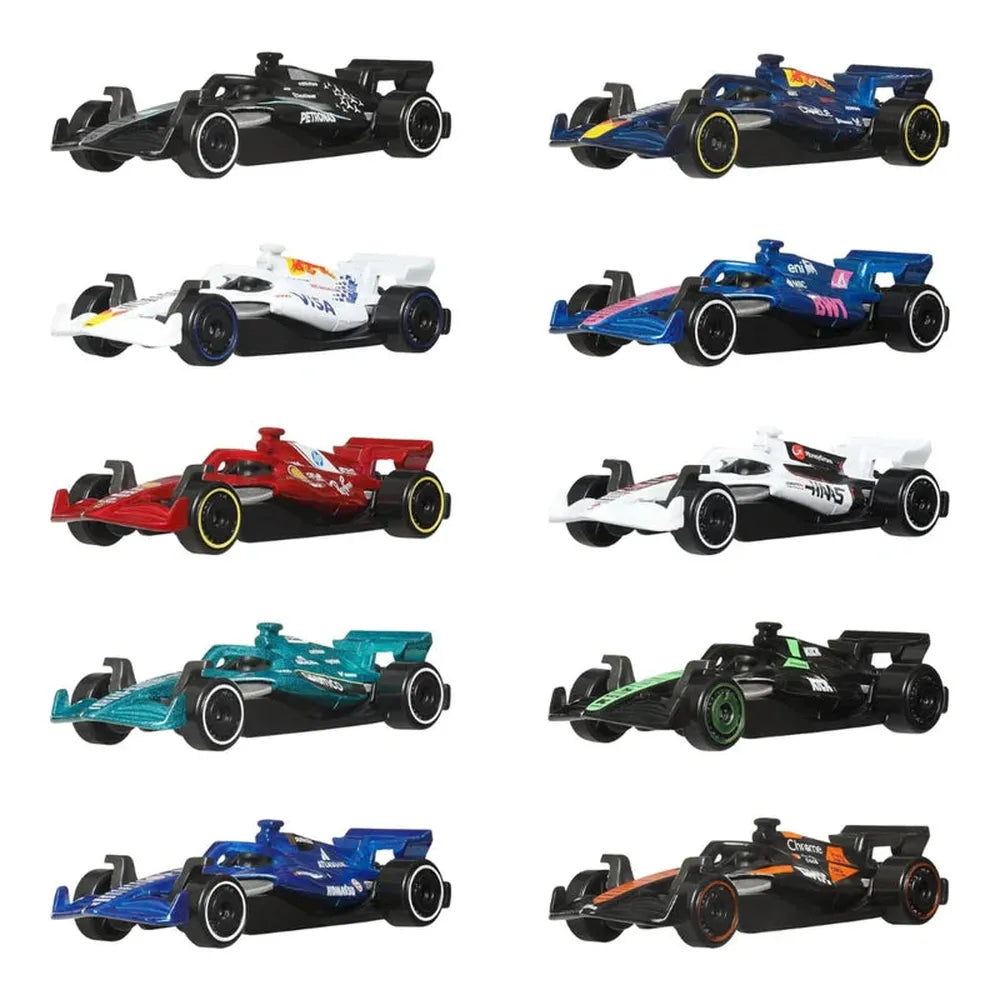 Hot Wheels Formula 1 Race Set of 10 Car | 1:64 Scale Die-Cast | 2025 F1 Team Collection