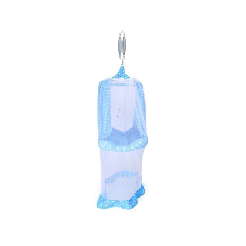 Tot Baby Swing Cradle with Mosquito Net Spring (Blue)