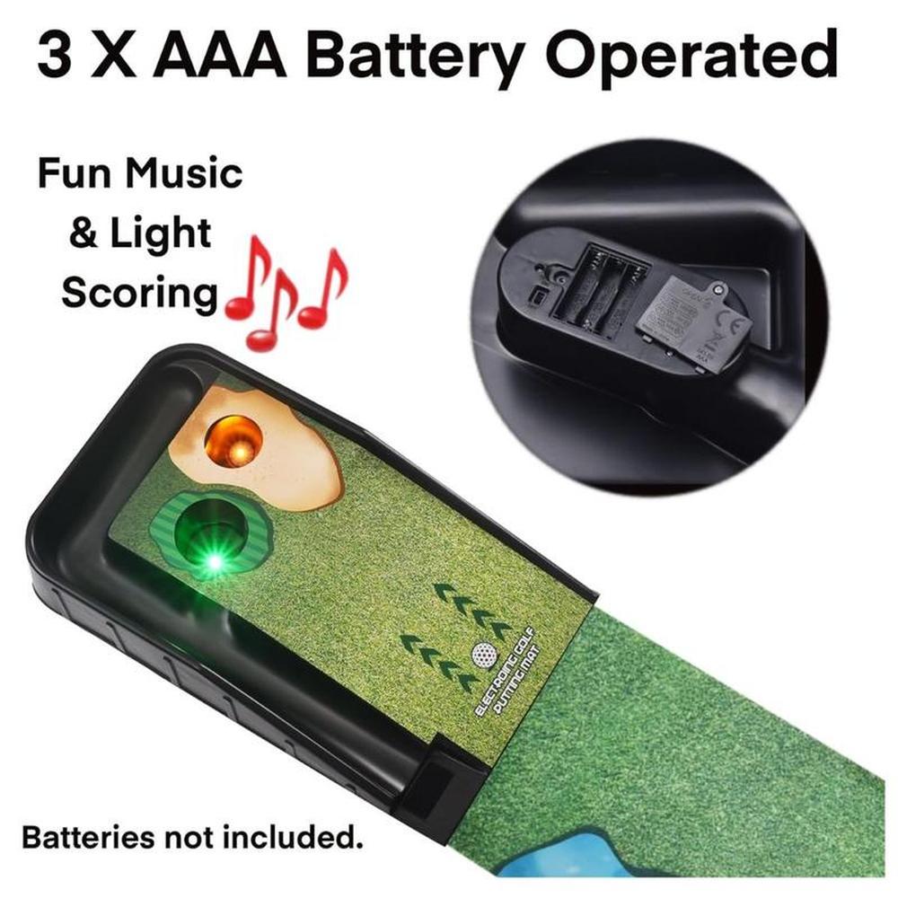 Innov8 Electronic Golf Set | Putting Mat with LED Target & Adjustable Putter (5-10 Years)
