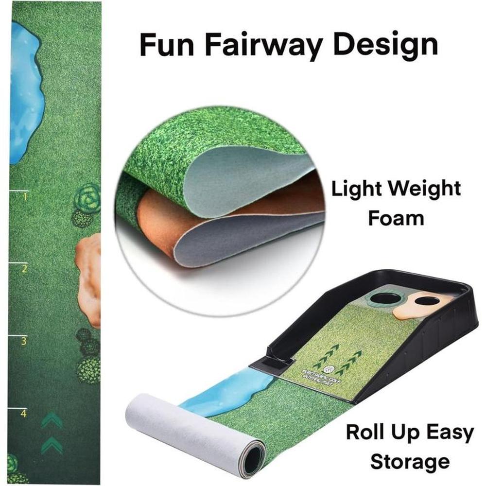Innov8 Electronic Golf Set | Putting Mat with LED Target & Adjustable Putter (5-10 Years)