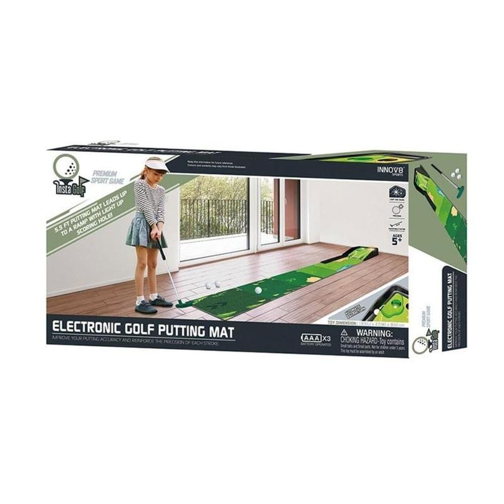 Innov8 Electronic Golf Set | Putting Mat with LED Target & Adjustable Putter (5-10 Years)