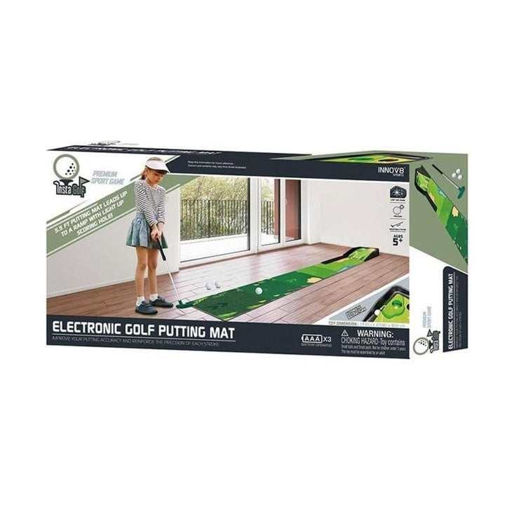 Innov8 Electronic Golf Set | Putting Mat with LED Target & Adjustable Putter (5-10 Years)