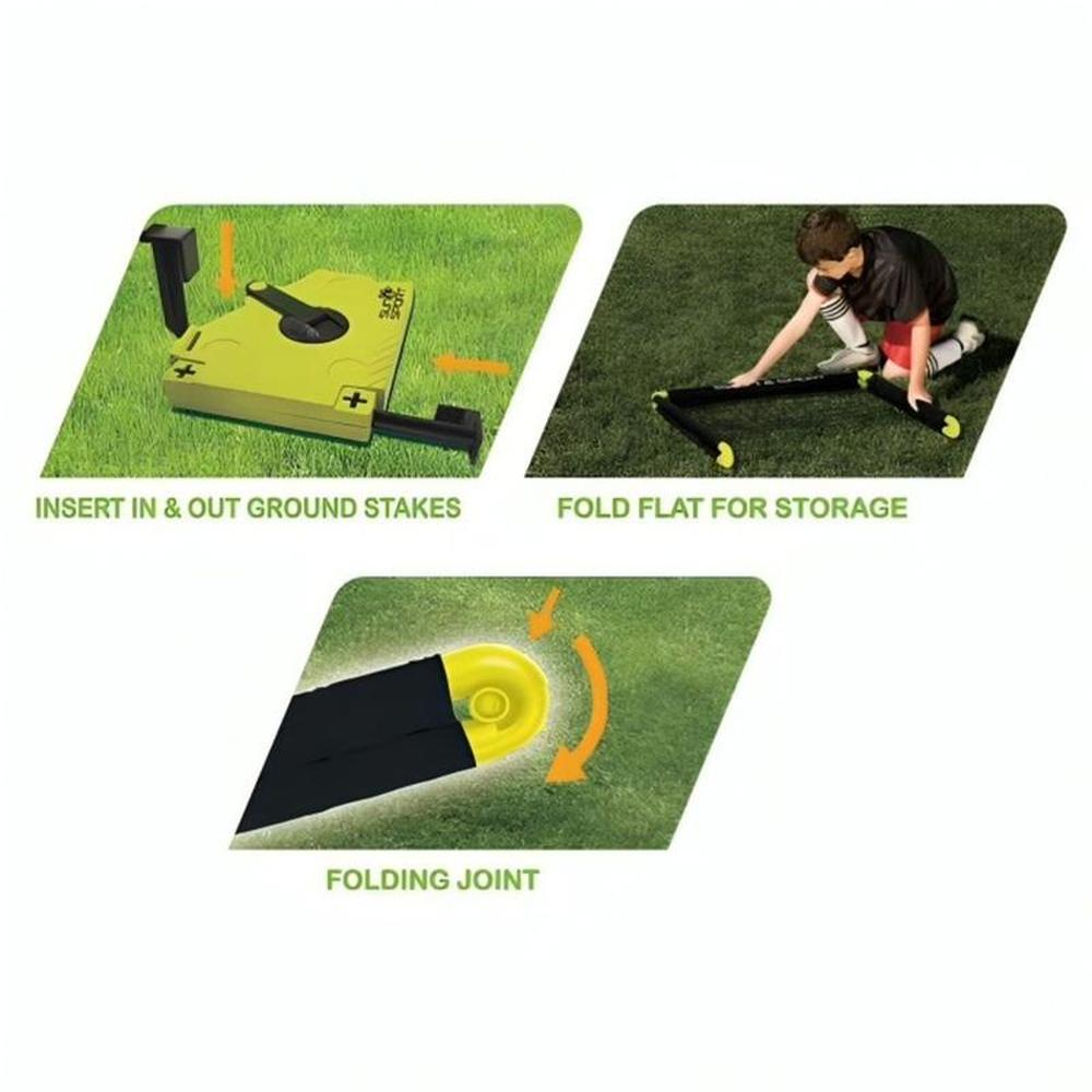 Innov8 Anywhere Soccer Match Set - Folding Goals, Pitch Marker & Ball (5-12 Years)