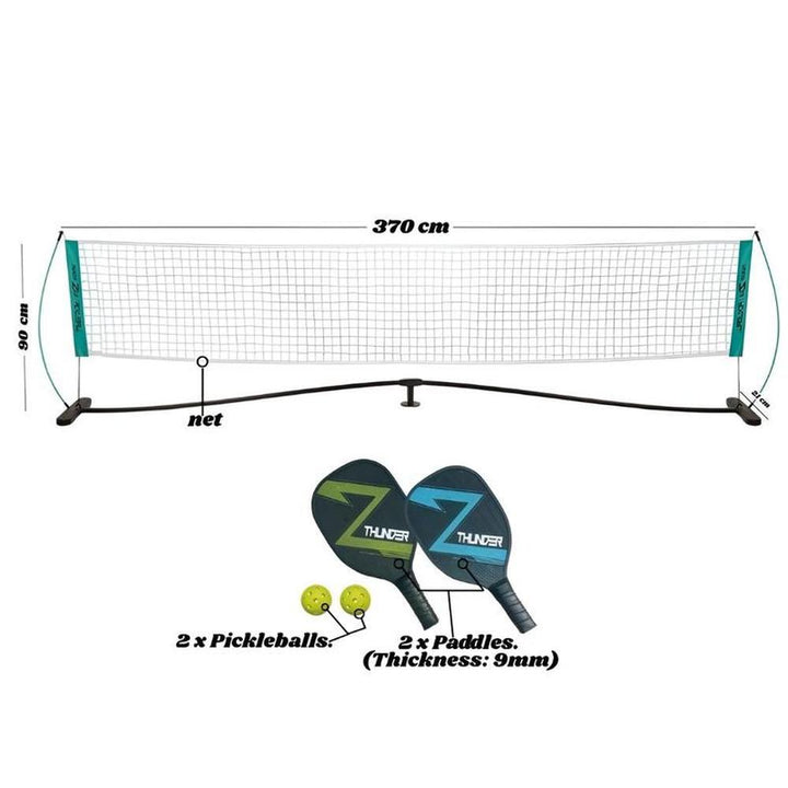 Innov8 Pickleball Youth Set - Premium Net, 5 Ply Maple Paddles & Balls (5-12 Years)