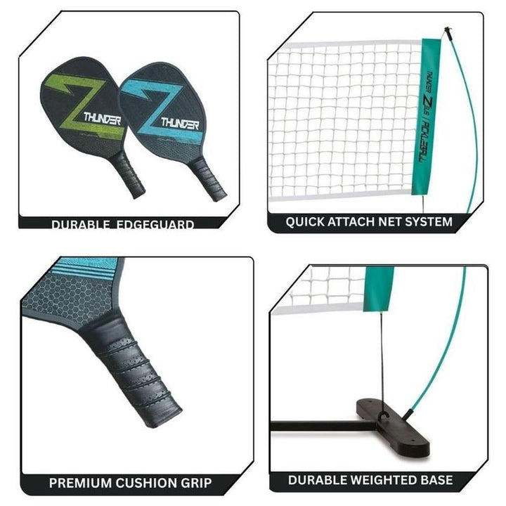 Innov8 Pickleball Youth Set - Premium Net, 5 Ply Maple Paddles & Balls (5-12 Years)