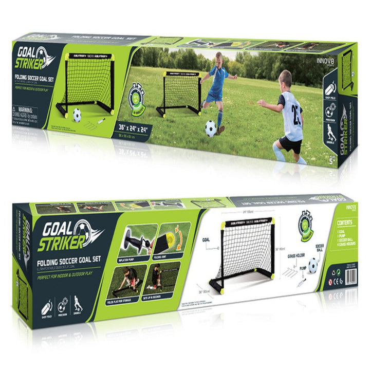 INNOV8 Foldable Mini Soccer Goal Set | Weight-1.5 Kg (5-10 Years)