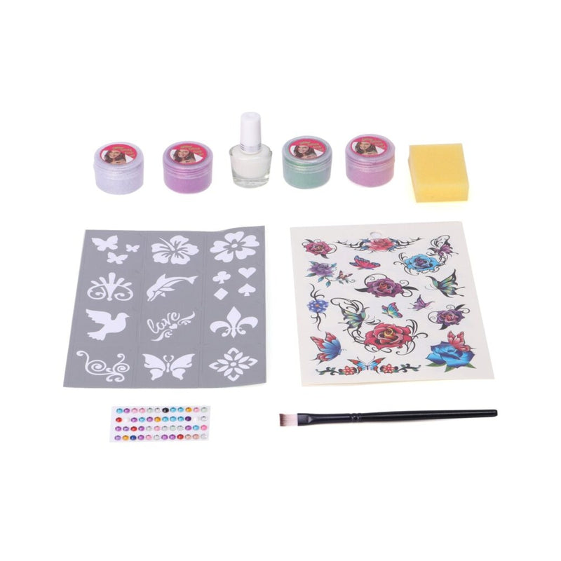 Glitter Tattoos Body Art - Activity Kit