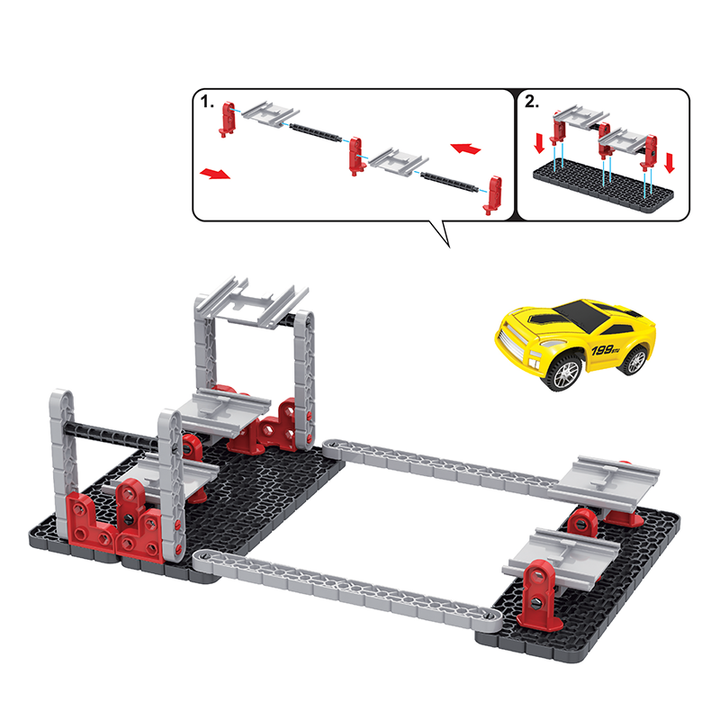 55 Pieces Pull Back Track Set (3B-Turn)