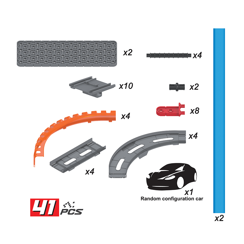 High Speed Pull Back Trackset (2A) - 41 pcs