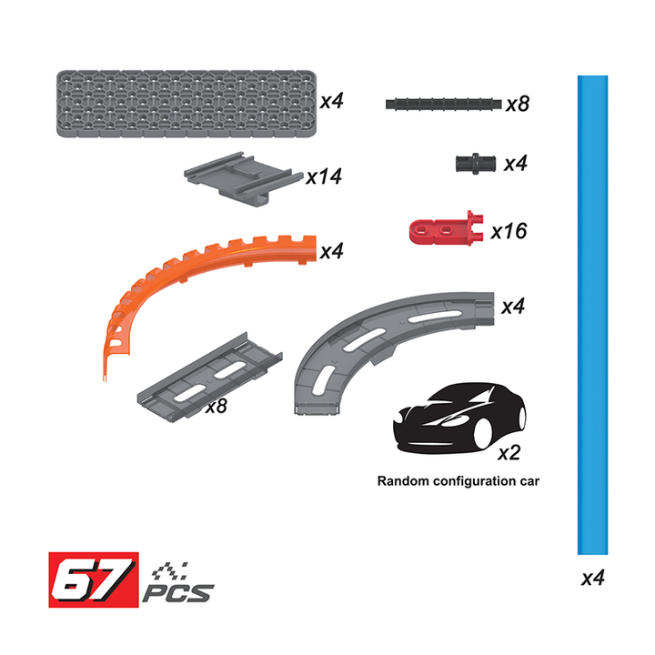 High Speed Pull Back Trackset (4A) - 67 pcs