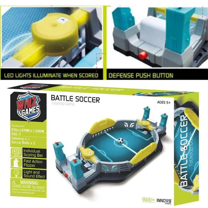 Innov8 Battle Soccer Tabletop Game | Lights, Sound & Flippers (5-10 Years)