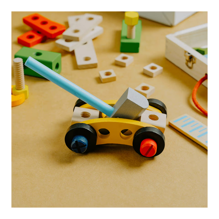 34 Pieces Pretend Play Construction Kit with Storage Case (3-8 Years)