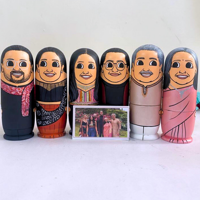 Personalised Wooden Companion Dolls (Set of 6) - COD Not Available