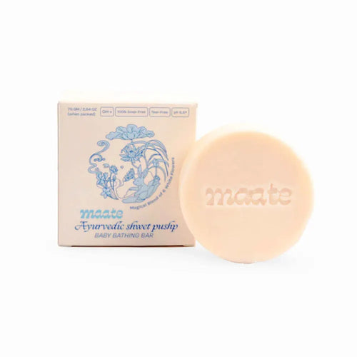 Maate Ayurvedic Shwet Pushp Baby Bathing Bar - 75gm (Single)