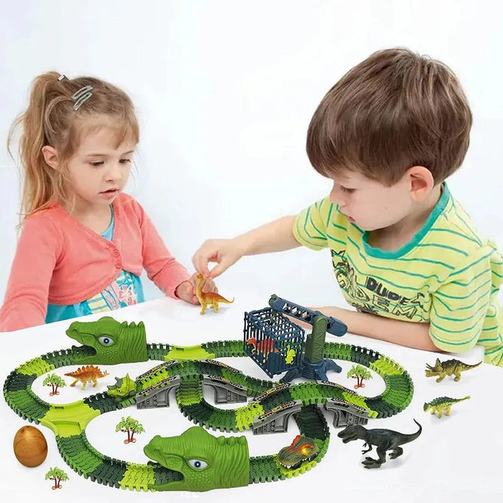 Kidology 142 Pieces Ultimate Dinosaur 360 Track Set (3-8 Years)