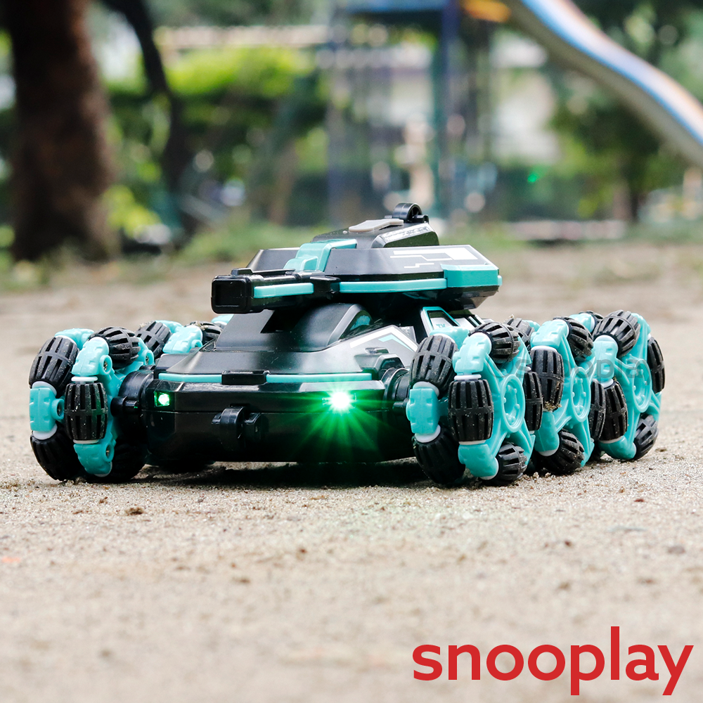 6 WD Remote Control Spray Stunt Car | 360° Rotation, LED Light, Music (6-14 Years)